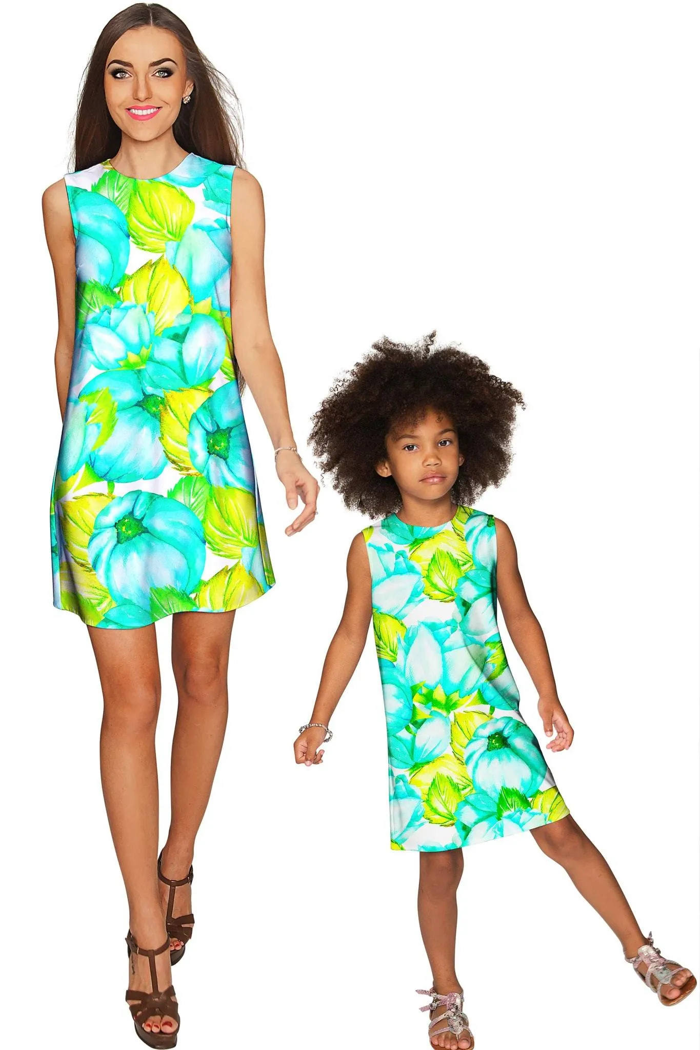 Sunny Day Adele Shift Party Mother and Daughter Dresses