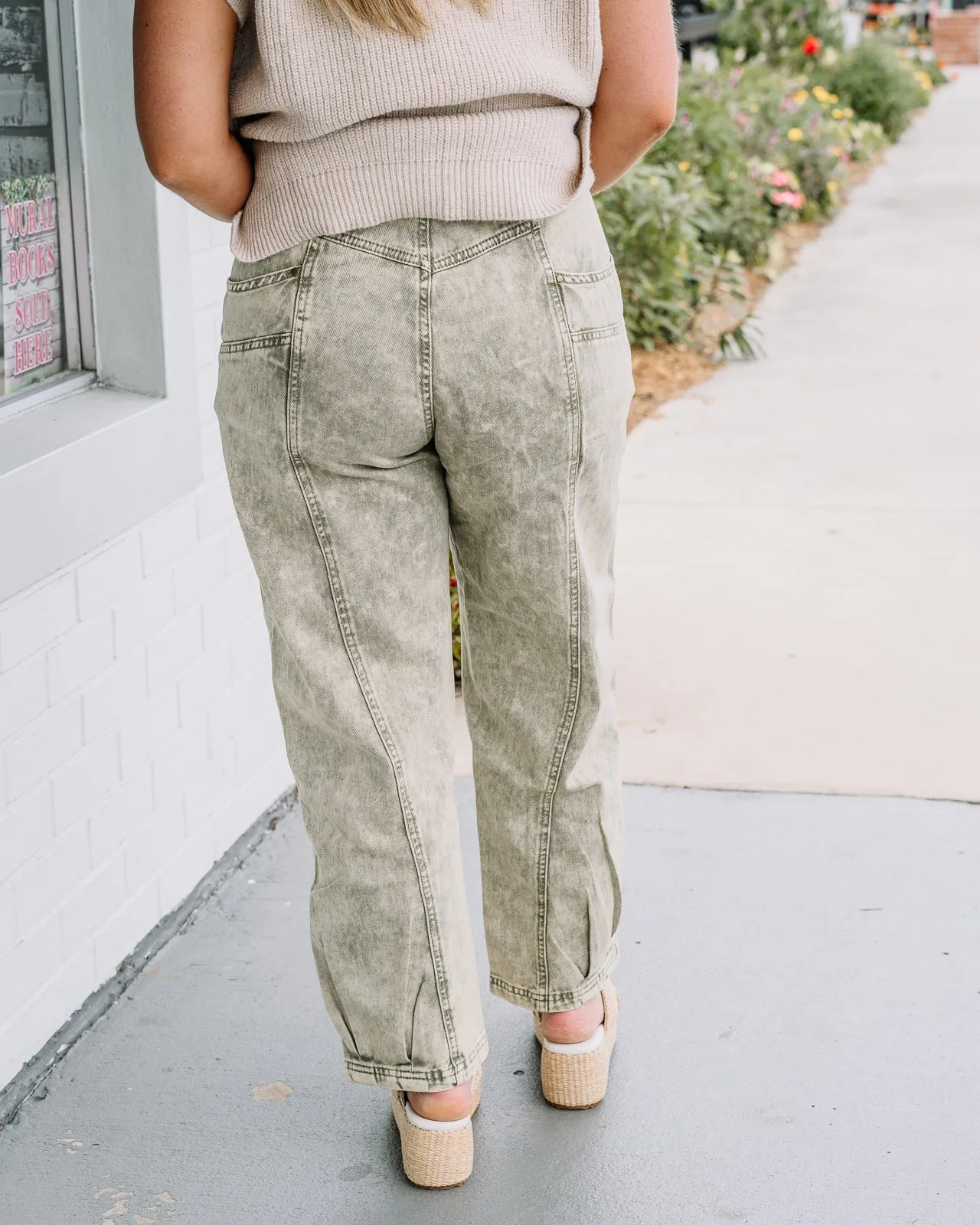 Wide Leg Barrel Pants