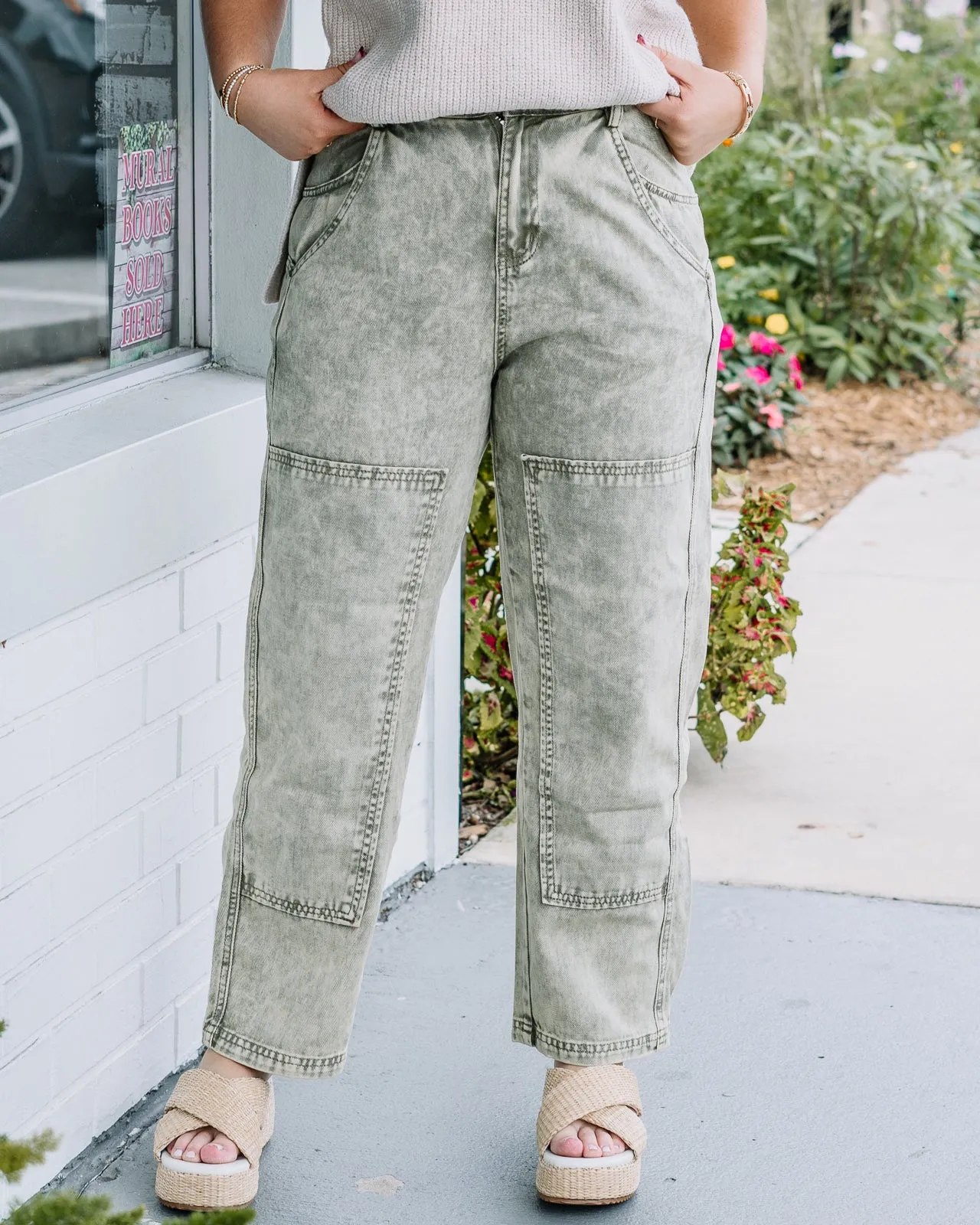 Wide Leg Barrel Pants