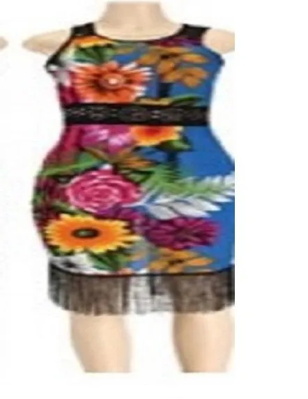 Women floral Sexy Spandex Bodycon Print Dresses