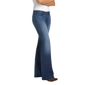 Women's Ariat Trouser Mid Rise Stretch Kelsea Wide Leg Jean 10027695