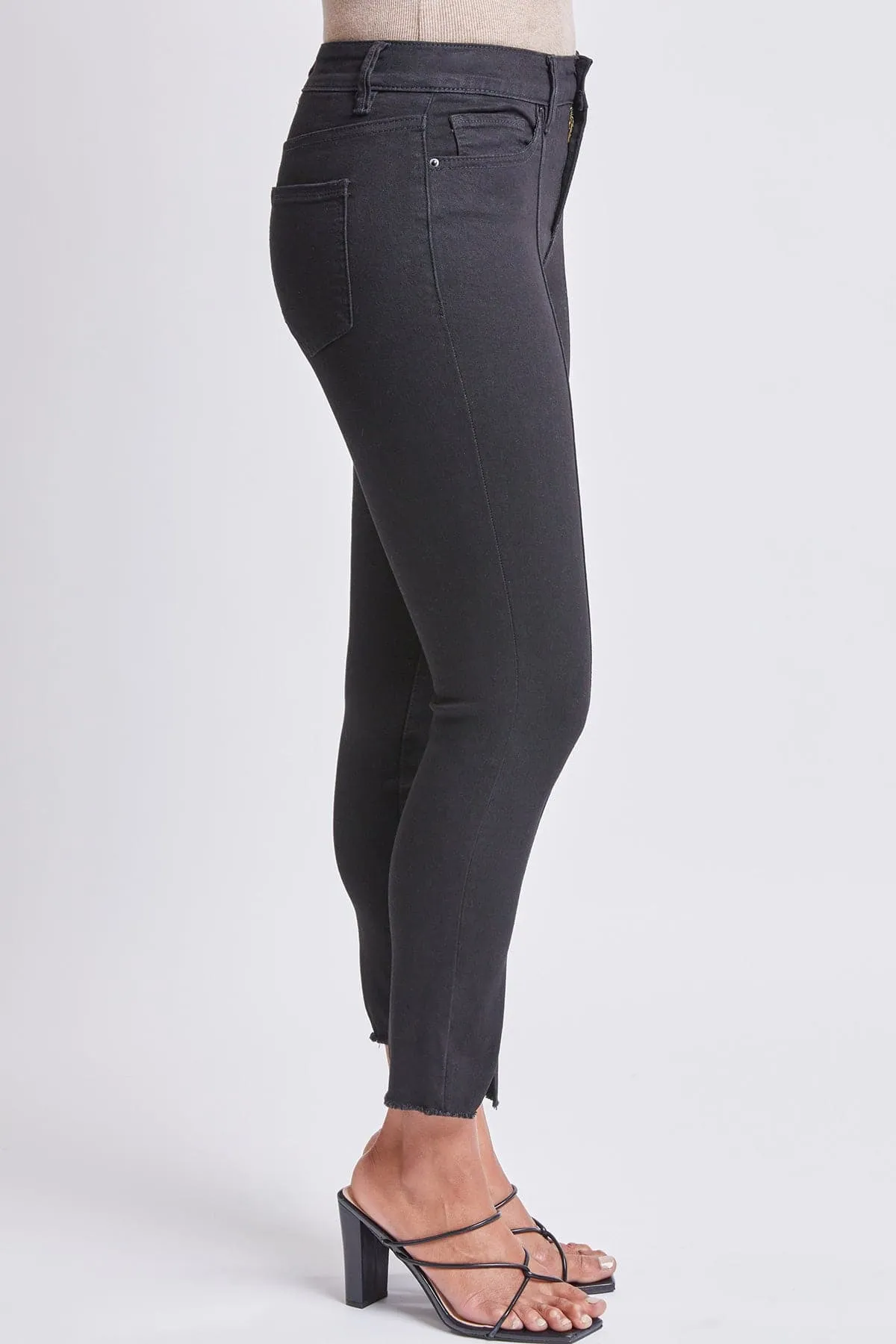 Women's High Rise Skinny Jean With Front Seam and Slit Detail Lifestyle Collection