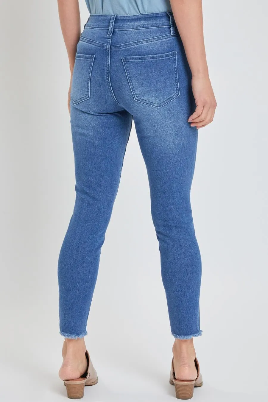 Women's High Rise Skinny Jean With Front Seam and Slit Detail Lifestyle Collection