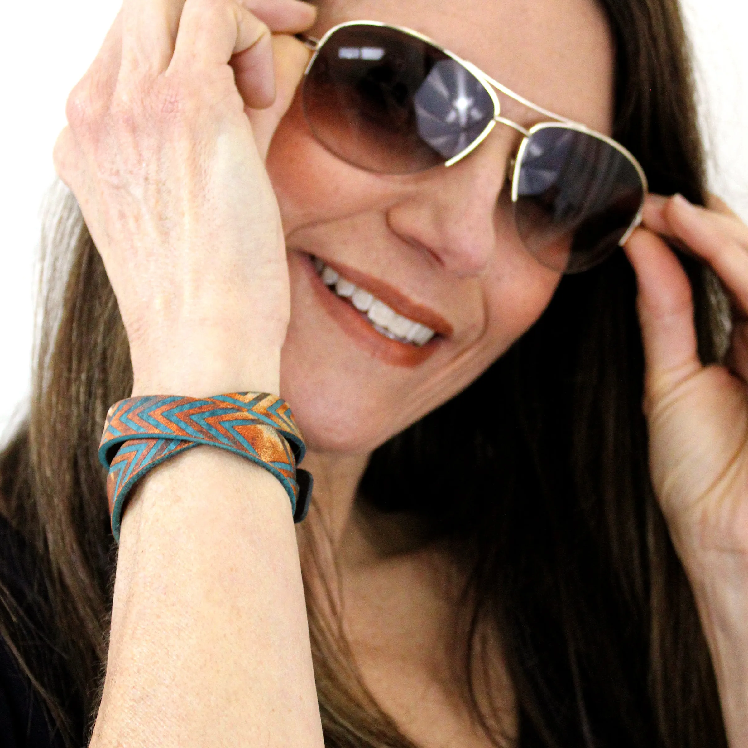 Women's Leather Wrap - Reflective Wrap