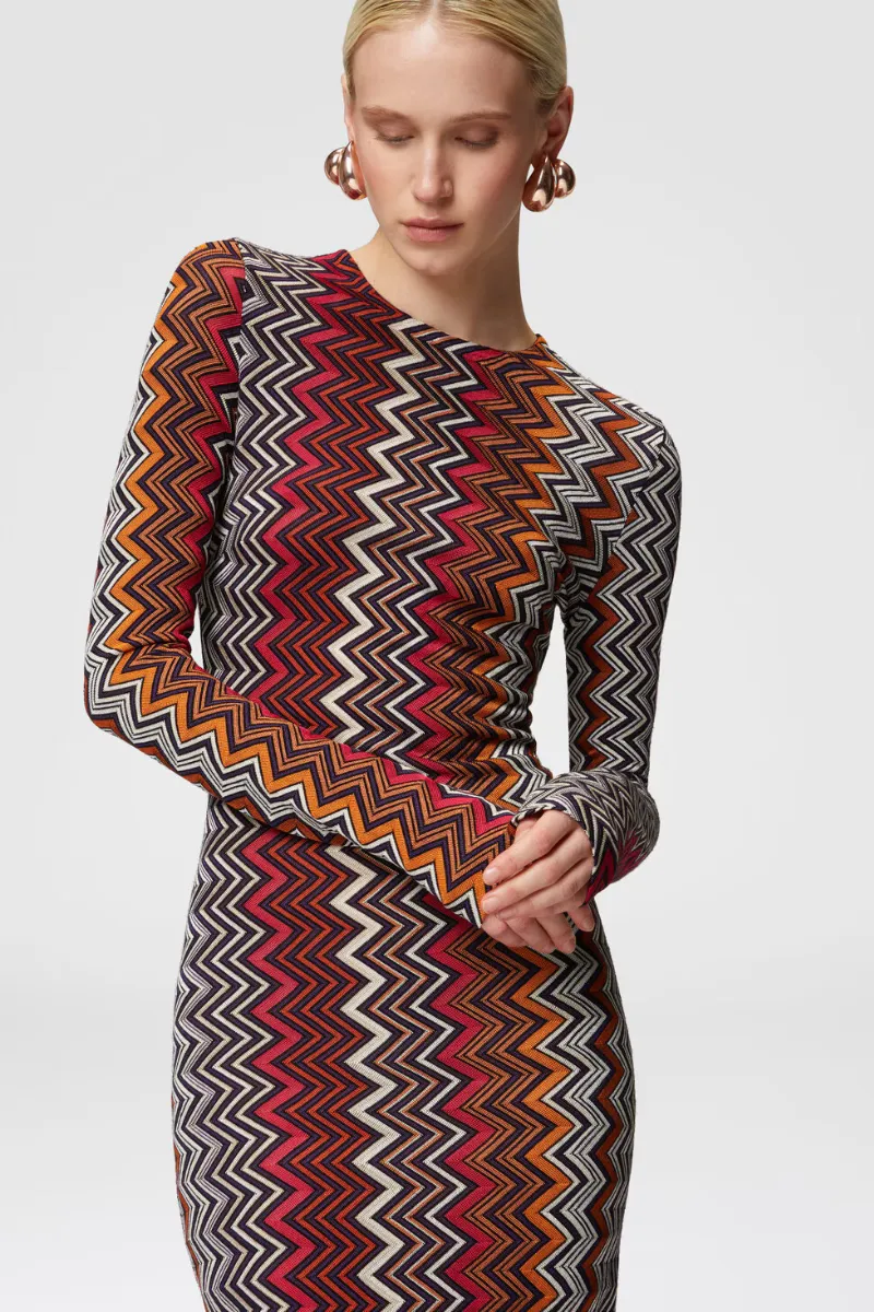 Zigzag Midi Dress